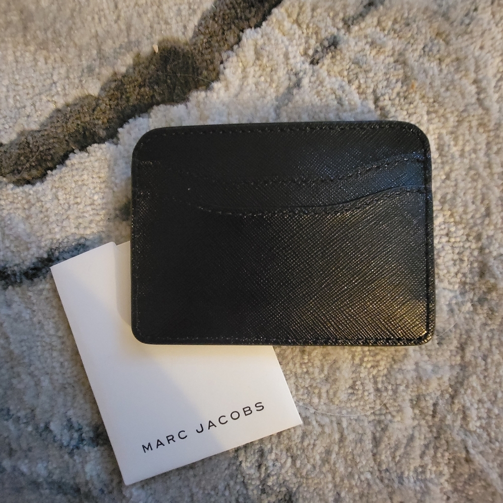 Marc Jacobs Mens Black Leather Card Case